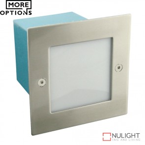 Led 844 Maxi Square 240V 1.5W Recessed Led Steplight Stainless Steel Fascia Led DOM