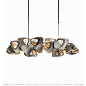 Triangle Rounded Overlap Long Dining Chandelier Citilux