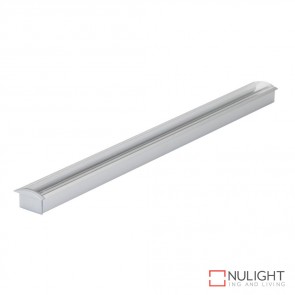 Opti Line Rec Recessed Led Profile Natural Clear Anodised Finish Clear Diffuser DOM