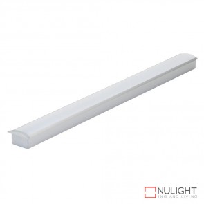 Opti Line Rec Recessed Led Profile Natural Clear Anodised Finish Opal Diffuser DOM