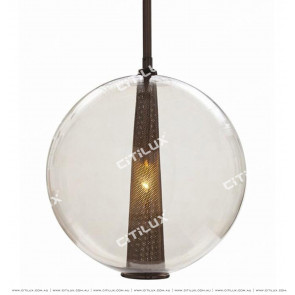 Ball Metal Grid Chandelier Coffee Copper Citilux