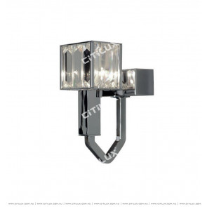 Simple Stainless Steel Crystal Square Cover Single Head Wall Lamp Citilux