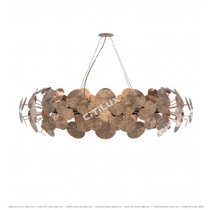 Floating Flat Ring Chandelier Copper Citilux