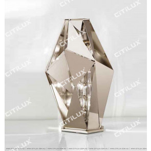 Metal Chrome Geometric Mosaic Table Lamp Citilux