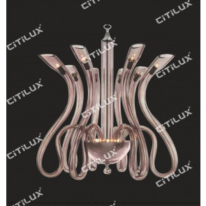 Beautiful American Simple Glass Tube Light Purple Chandelier Small Citilux