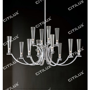 Minimalist Cool Crystal Chandelier Large Citilux