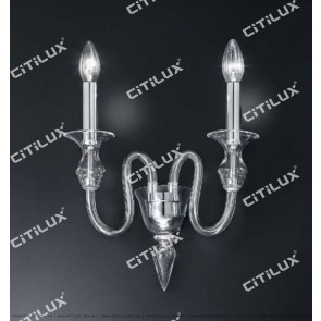 Simple European Transparent Double-Head Glass Wall Lamp Citilux