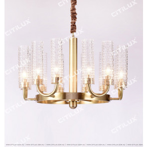 Copper Disc Woven Glass Chandelier Small Citilux