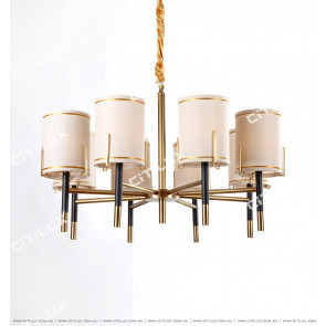 American Black Copper Brass Stitching Large Chandelier Citilux