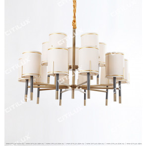 American Black Copper Brass Stitching Double Chandelier Citilux