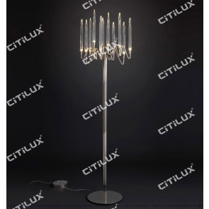Stereo Icicle Long Floor Lamp Chrome Citilux