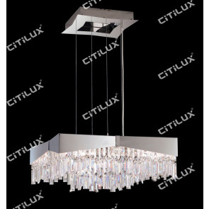 Simple Modern Stainless Steel Knot Square Crystal Chandelier Citilux