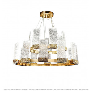 Light Luxury Glass Double Tier 19 Lights Chandelier Citilux