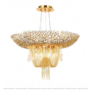 Pure Copper Glass Wafer Chandelier Citilux