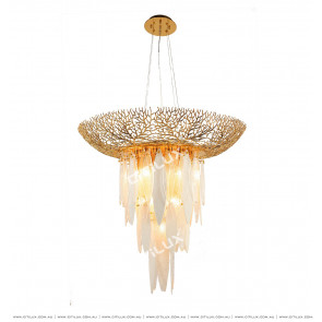 Pure Copper Glass Wafer Small Chandelier Citilux