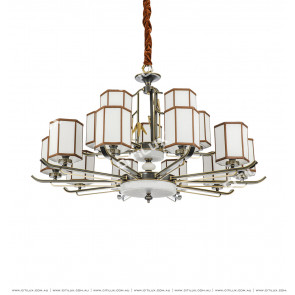 New Chinese Marble Pure Copper Chandelier Citilux