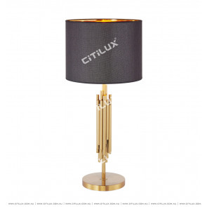 Modern Neo-Classical Brushed Titanium Gold Cylinder Creative Table Lamp Citilux