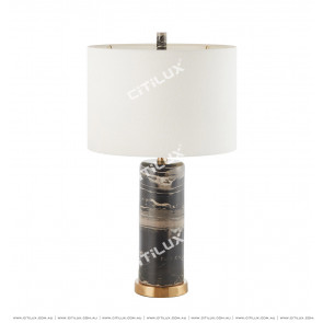 Black Gold Flower Marble Table Lamp Citilux