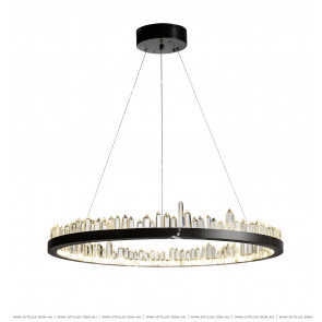 Natural Crystal Facing Up Stainless Steel Chandelier Citilux
