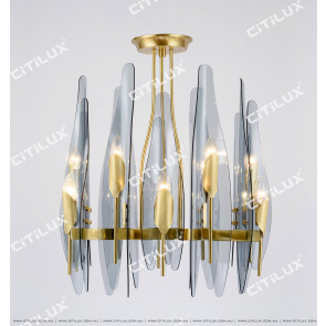 Dovetail Glass 12 Lights Chandelier Citilux
