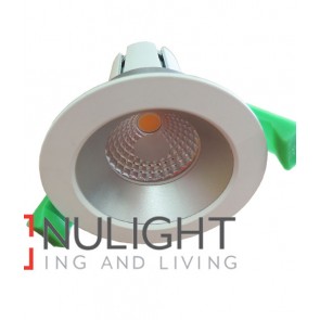Downlight FITTING FIXED MATT White Round ARCHITECTURAL LOW GLARE with SILVER Reflector 70mm CLA