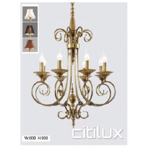 Badgerys Creek Classic European Style Brass Pendant Light Elegant Range Citilux