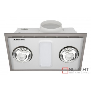Cosmo Duo Bathroom Heater with Exhaust & Light Silver MEC