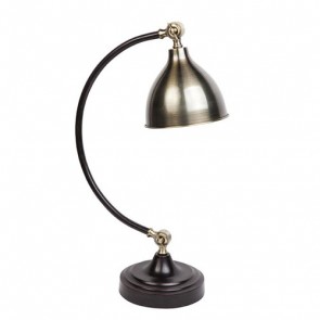 Eddison One Light Table Lamp in Antique Brass CAFE Lighting