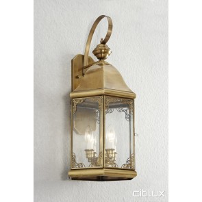 Curl Curl Traditional Outdoor Brass Wall Light Elegant Range Citilux