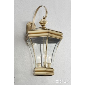 Darlington Classic Outdoor Brass Wall Light Elegant Range Citilux