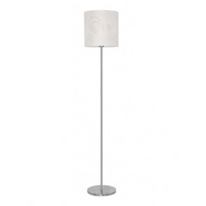 Indo 1 Light Floor Lamp in Nickel Matt Eglo Lighting
