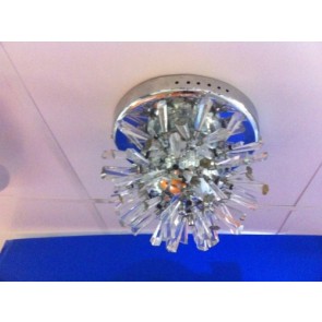 15 Lights Chrome and Crystal Close To Ceiling Light Fiorentino