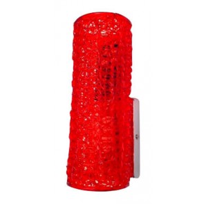 Indro One Light Acrylic Wall Bracket in Red Fiorentino