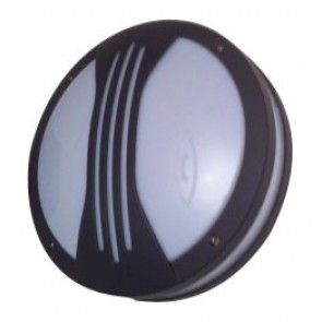 Spring 2 Light Bunker Wall Sconce in Black Band Fiorentino