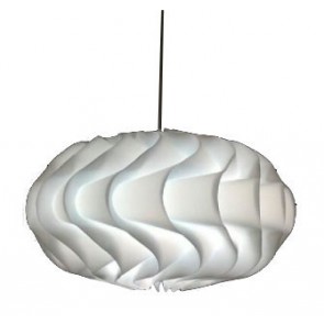 Linea Erena One Light Pendant in White Fiorentino Lighting