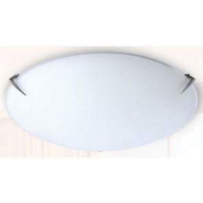 Lugarno One Light Flush Mount Ceiling Light with Frost Glass Hermosa Lighting
