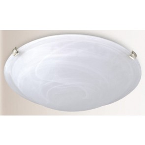 Nowra Flush Mount Emergency Ceiling Light with Alabaster Glass Hermosa Lighting