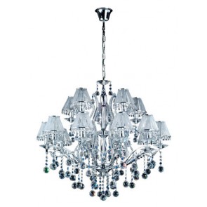 Vienna Crystal Pendant 10 and 5 Light Crystal with Globe Cover Hermosa Lighting