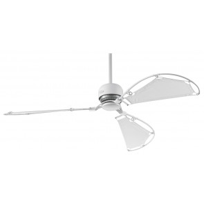 Avalon Ceiling Fan in White with Three White Blades Hunter Fans