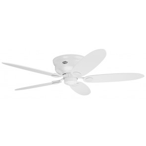 Low Profile III Ceiling Fan in White with Five White / Maple Switch Blades Hunter Fans