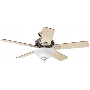 Vista Ceiling Fan in Brushed Nickel with Five Maple / Cherry Switch Blades Hunter Fans