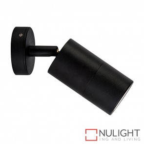 Black Single Adjustable Wall Pillar Light 10W Gu10 Led Warm White HAV