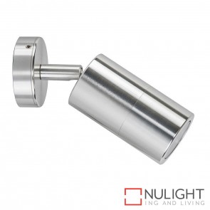 Silver Coloured Aluminium Single Adjustable Wall Pillar Light 5W Mr16 Led Warm White HAV