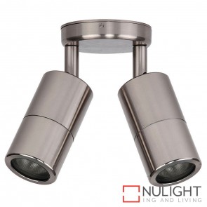 Titanium Coloured Aluminium Double Adjustable Wall Pillar Light HAV