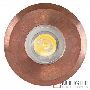 Copper Recessed Round Wall / Inground 1W 12V Led Cool White HAV