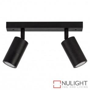 Black 2 Light Bar 2X 5W Gu10 Led Cool White HAV