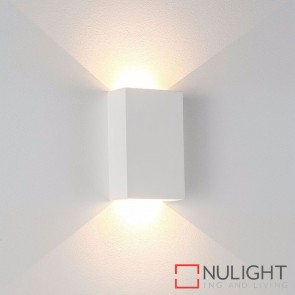 Gallery Square Plaster Surface Mounted Wall Light 2 X 3W 240V Led Cool White HAV