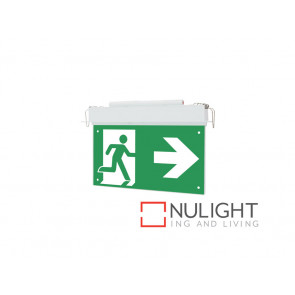 LED Maintained Emergency Blade Exit Sign Recessed VBL