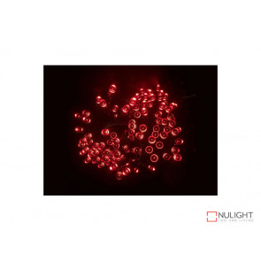 Red Solar powered Christmas Lights 17m Length VBL