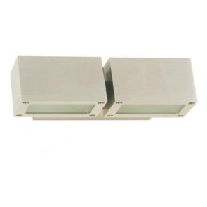 Cube DUO Up and Down Wall Light in Aluminium Lighting Avenue